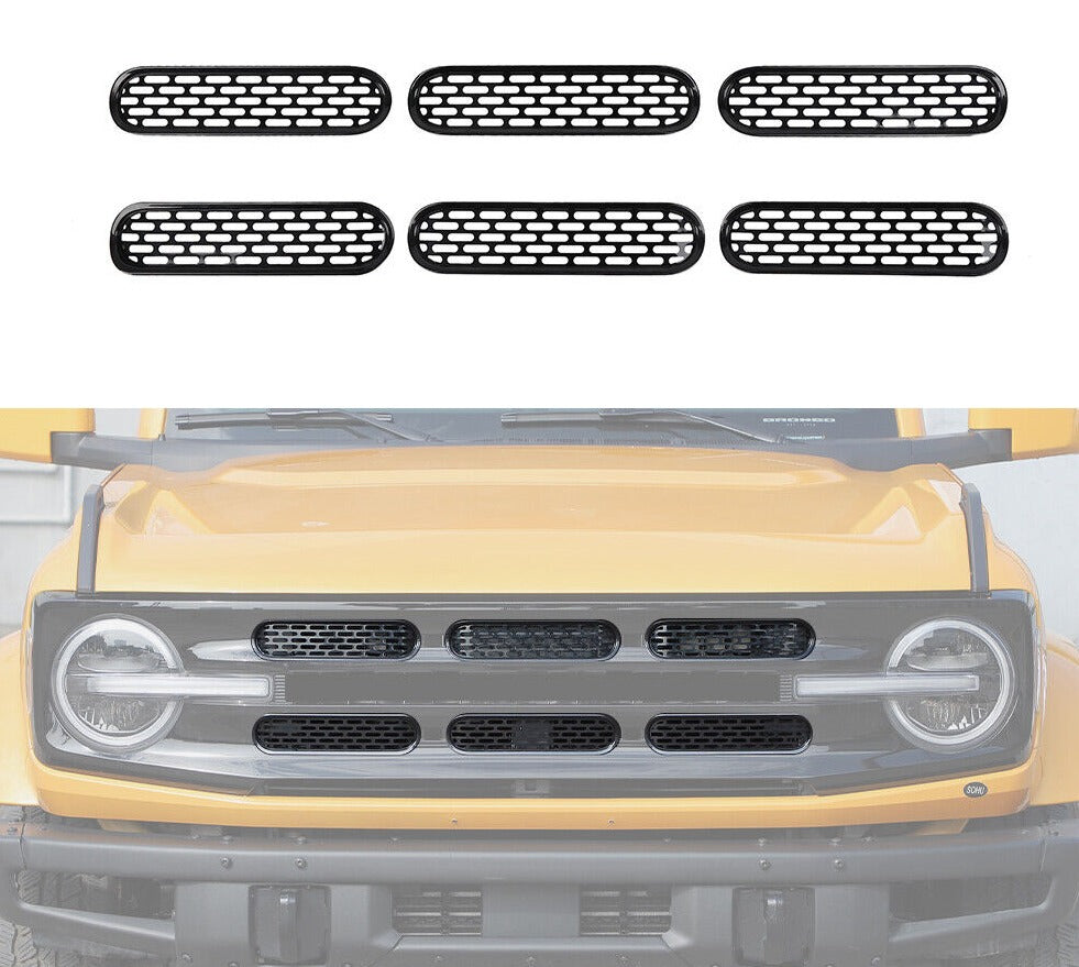 Bronco Gloss Black Grille Inserts (2021-2024)