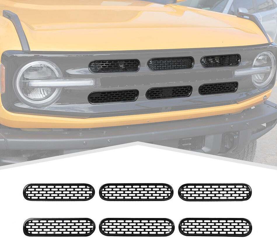 Bronco Gloss Black Grille Inserts (2021-2024)