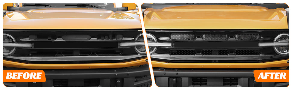 Bronco Gloss Black Grille Inserts (2021-2024)